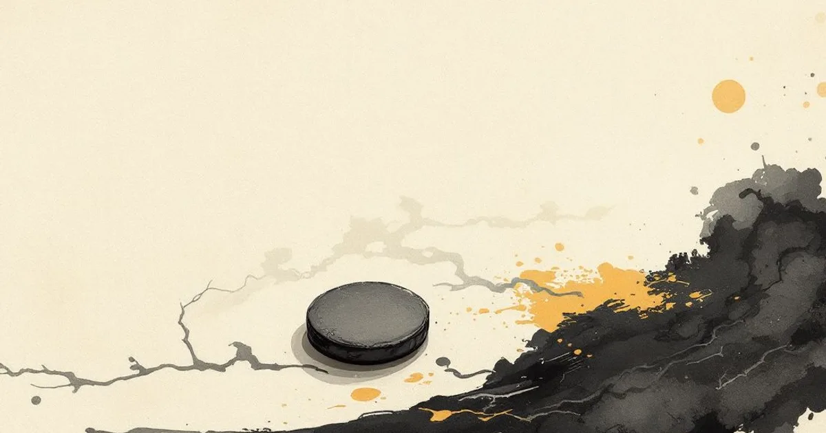 Sumi-e ink-wash illustration: a brush resting on an ink stone.