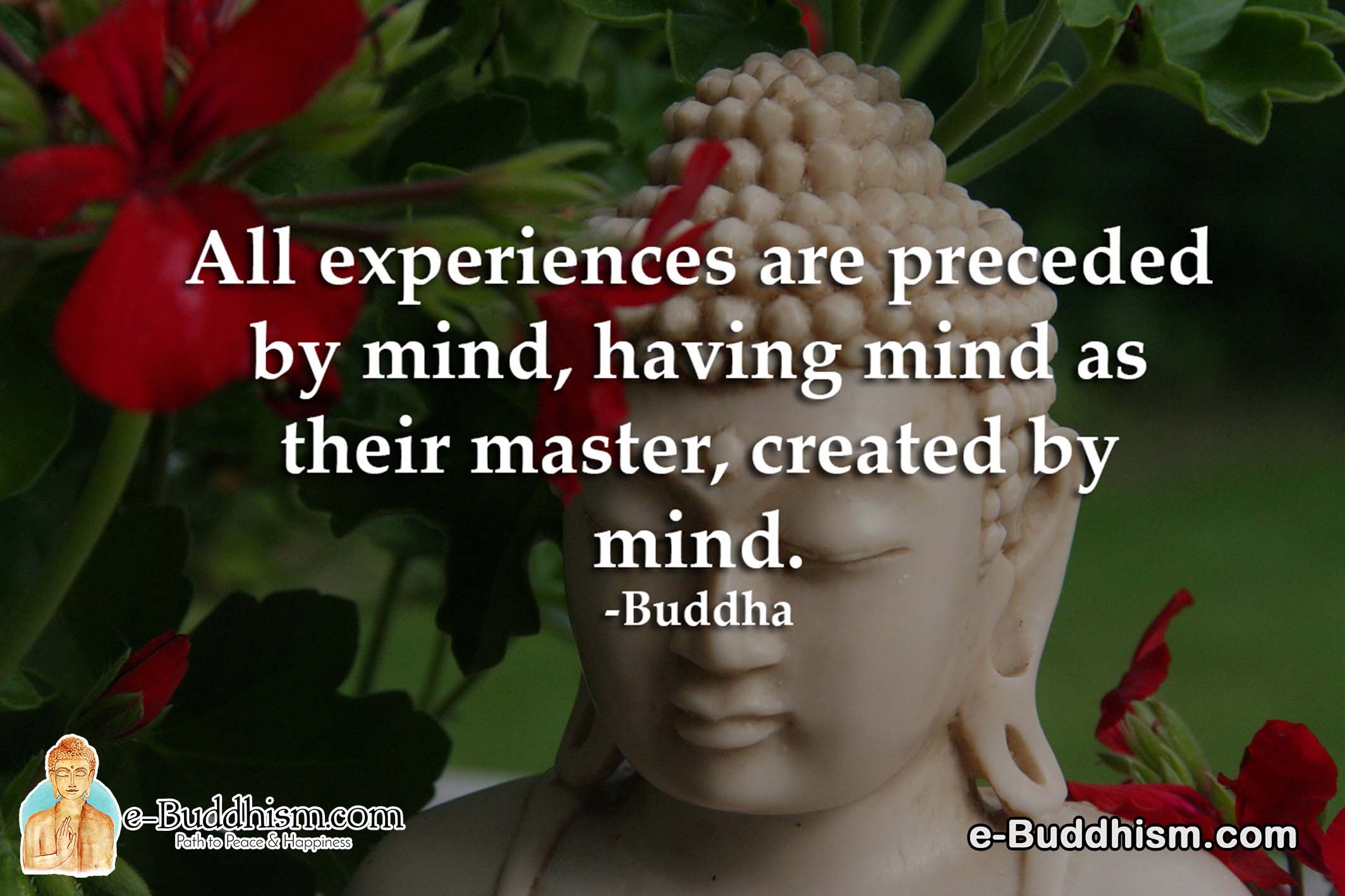 All experiences are preceded by minds, having the mind as their master, created by the mind. -Buddha