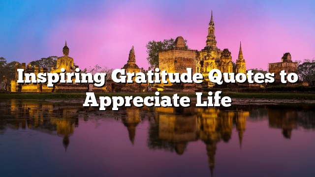 Inspiring Gratitude Quotes to Appreciate Life