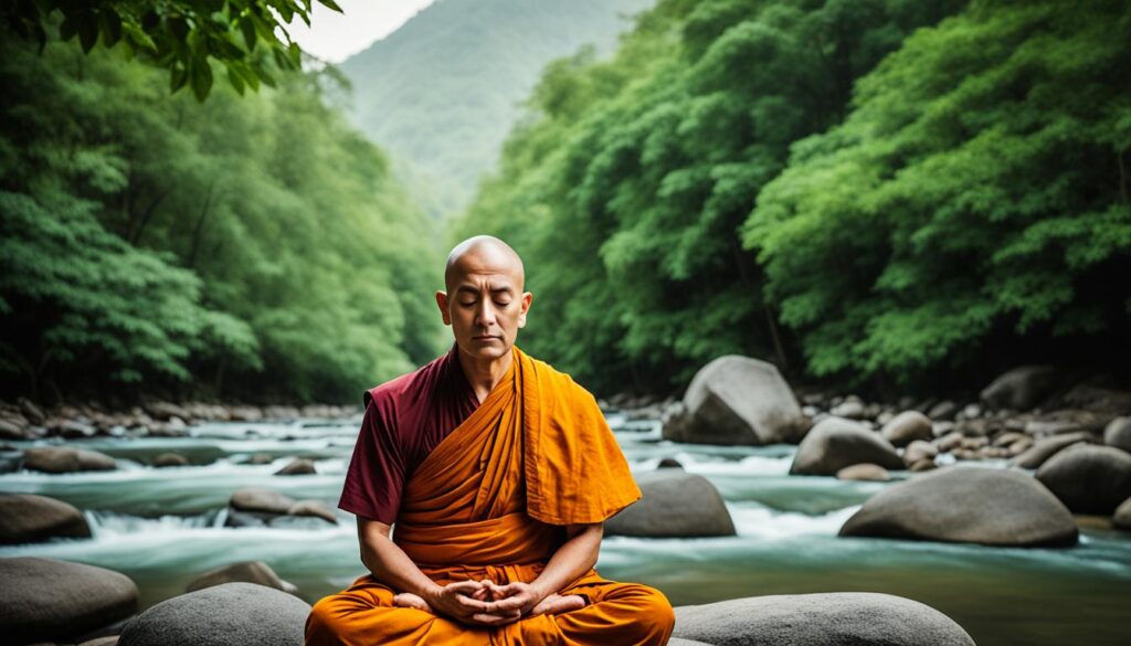 buddhist monk meditating buddhist monk meditating