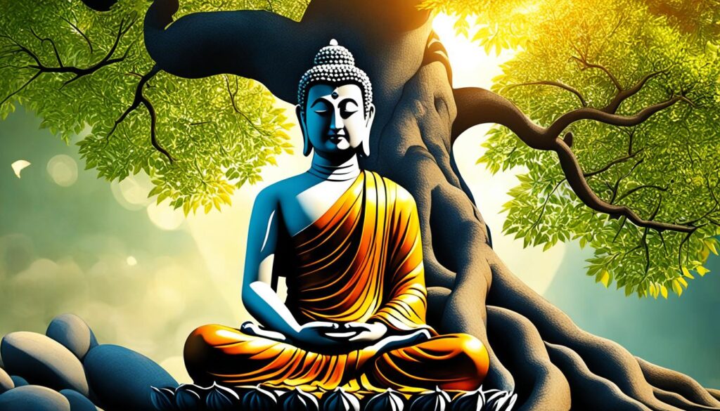 Siddhartha Gautama under the Bodhi tree